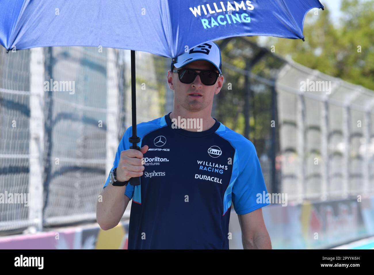 Miami, USA. 04. Mai 2023. MIAMI, Florida, USA am 04. Mai 2023; Track Walk #2, Logan SarSergeant, USA, Team Williams F1, Gebührenpflichtiges Bild, Copyright Paolo PEDICELLI/ATP Images (PEDICELLI Paolo/ATP/SPP) Guthaben: SPP Sport Press Photo. Alamy Live News Stockfoto