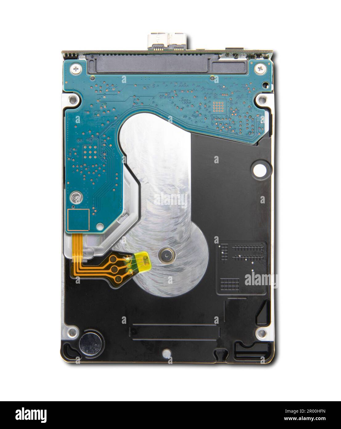 Festplatte isoliert auf weißem Hintergrund Stockfoto