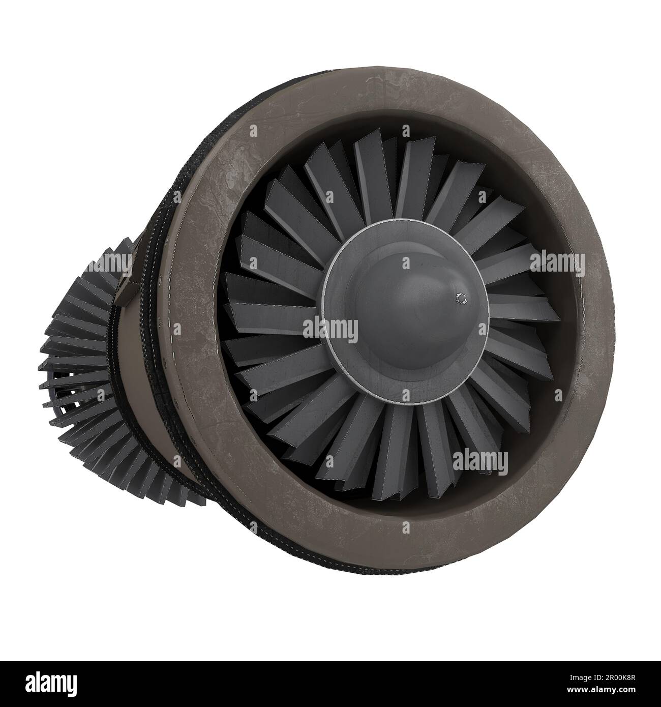 Turbofan Jet Engine isoliert Stockfoto