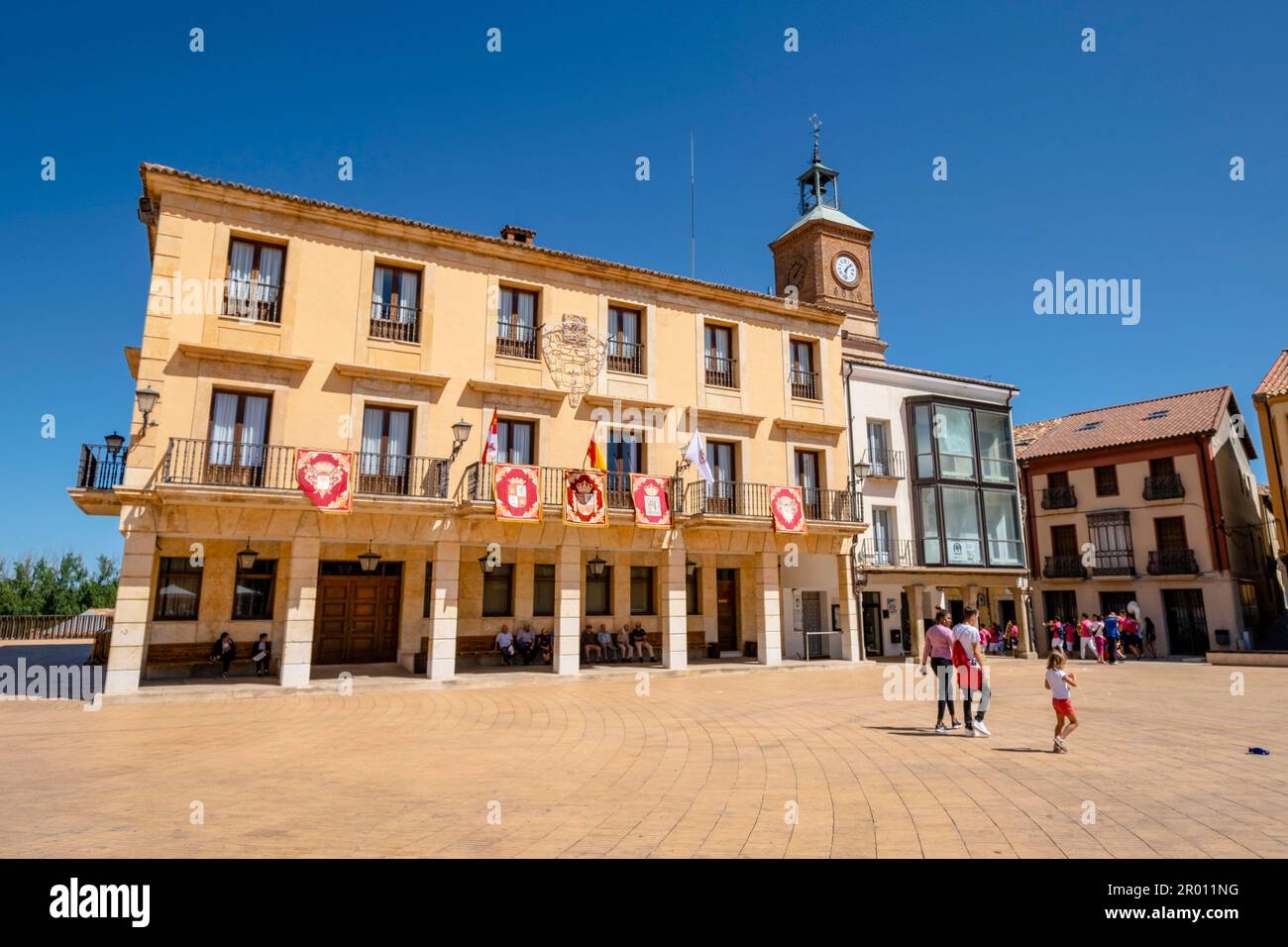Ayuntamiento,Almazán, Soria, comunidad Autónoma de Castilla y León, Spanien, Europa Stockfoto