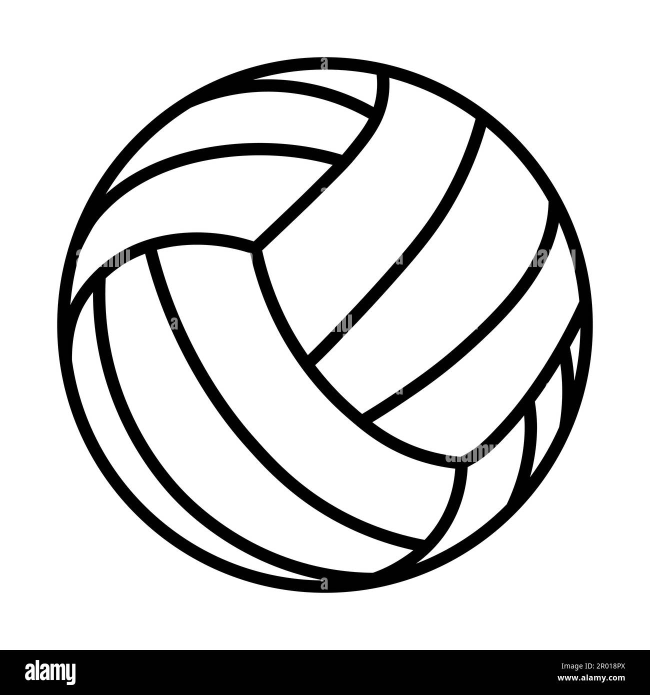 Volleyballvektorsymbol, Symbol, isoliert, Sportballsymbole Stock Vektor