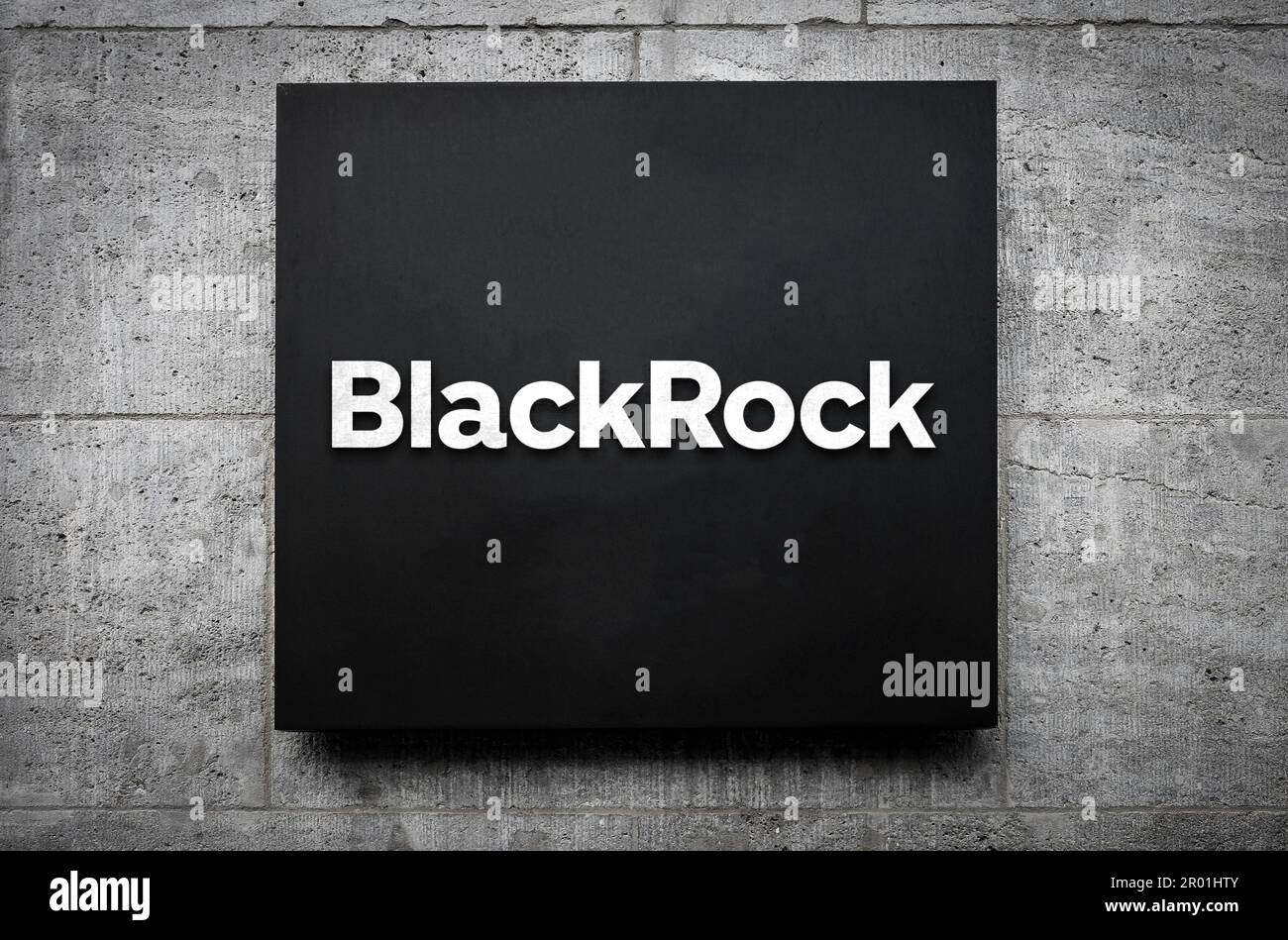 BlackRock – amerikanische multinationale Investmentgesellschaft mit Sitz in New York City Stockfoto