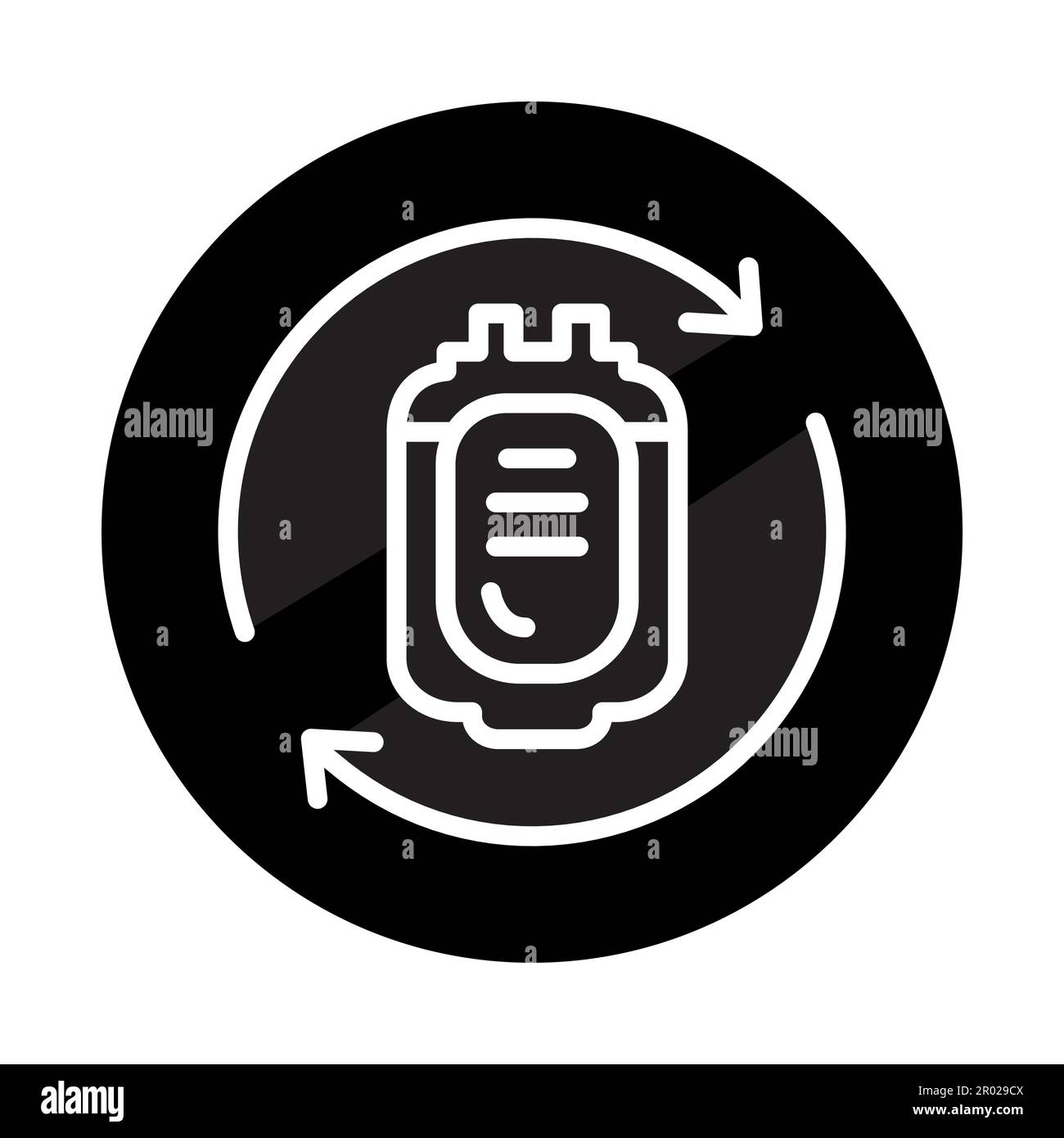 Symbol für die Farblinie der Bluttransfusion. Isoliertes Vektorelement. Skizzieren Sie das Piktogramm für Webseite, mobile App, Promo Stock Vektor