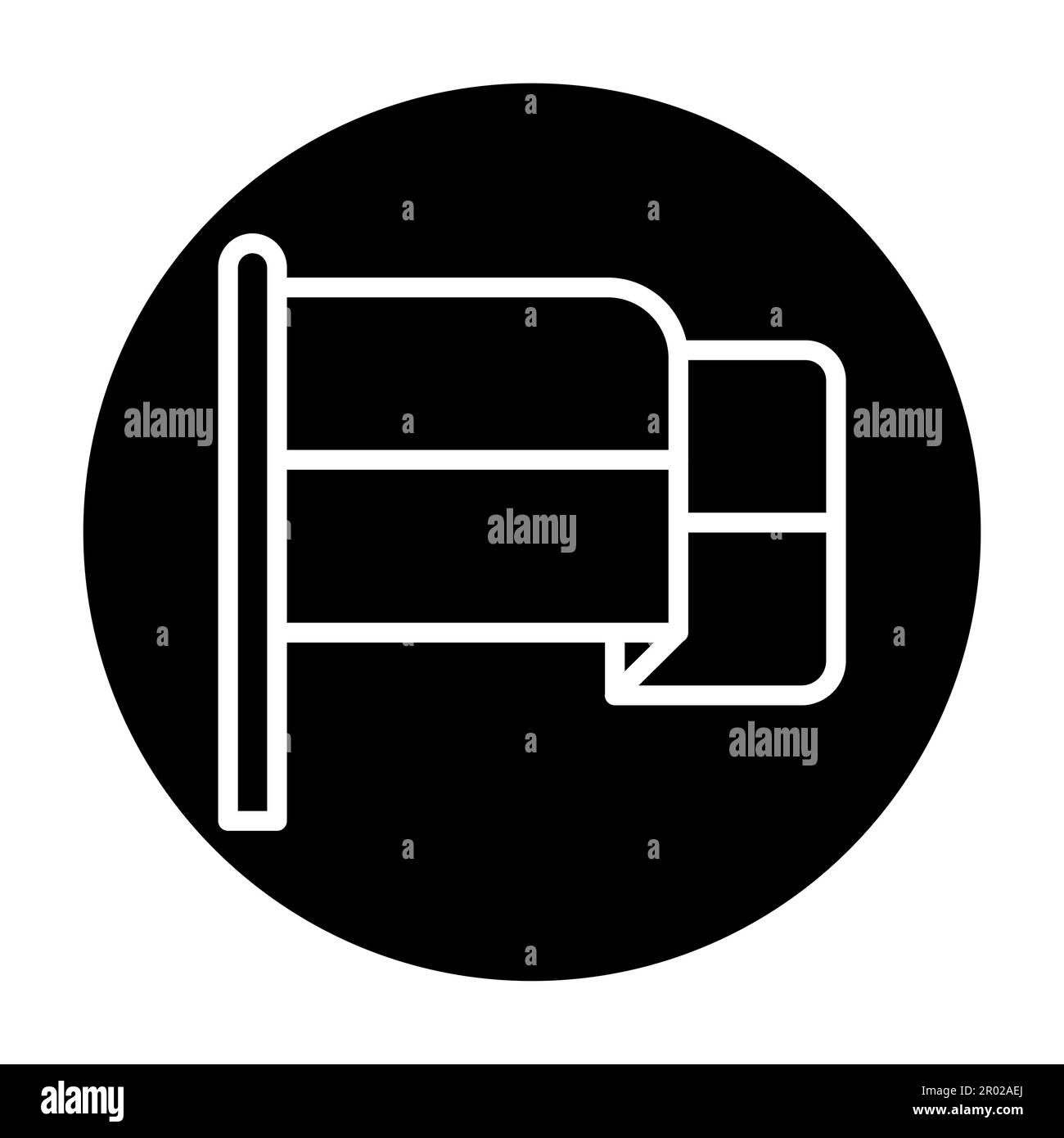 Farbsymbol für ukrainische Flaggenlinie. Isoliertes Vektorelement. Stock Vektor