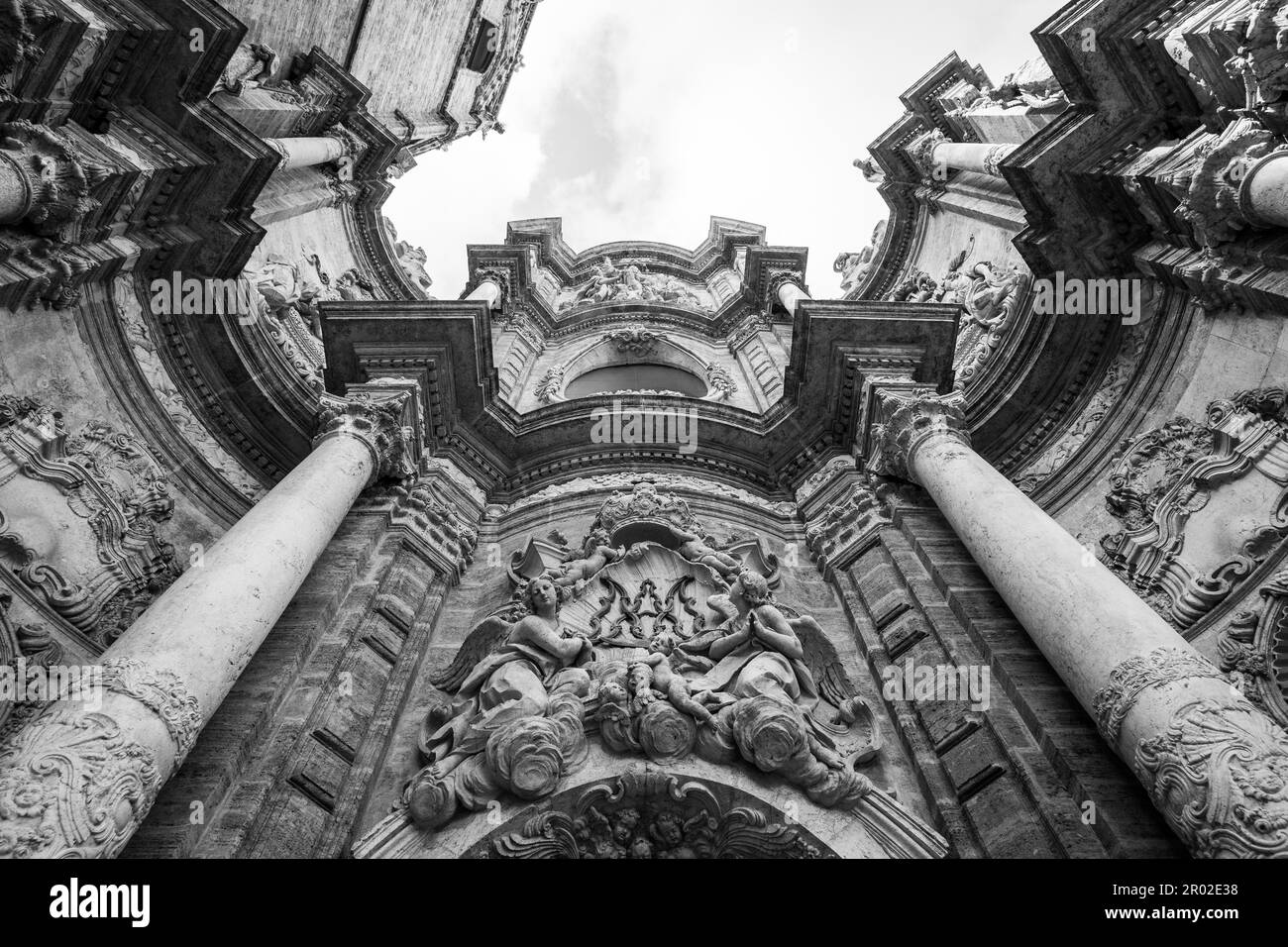 Spanien, Valencia. Detail der Kathedrale - Basilika Mariä Himmelfahrt unserer lieben Frau von Valencia Stockfoto