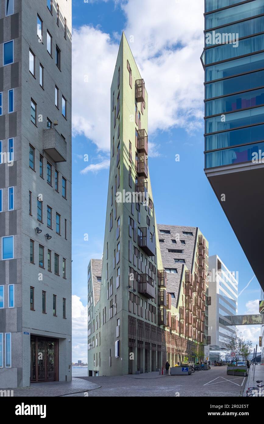 Amsterdam, Niederlande - Ijdok Apartment Building von Zeinstra van Gelderen Architects Stockfoto