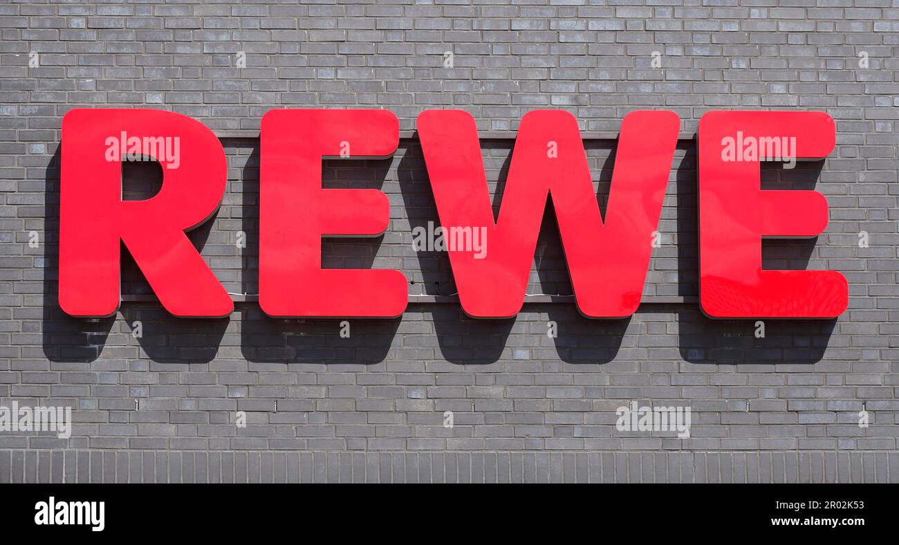 REWE Marken-Discount, Logo, Deutschland Stockfoto