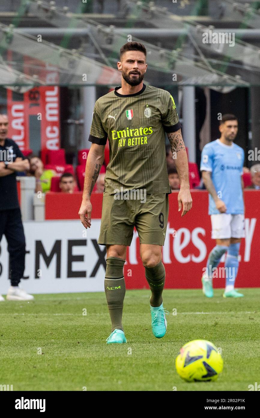 Serie A Fußballspiel zwischen AC Mailand und SS Lazio im Giuseppe Meazza Stadion in San Siro in Mailand, Italien, am 6 2023. Mai Stockfoto