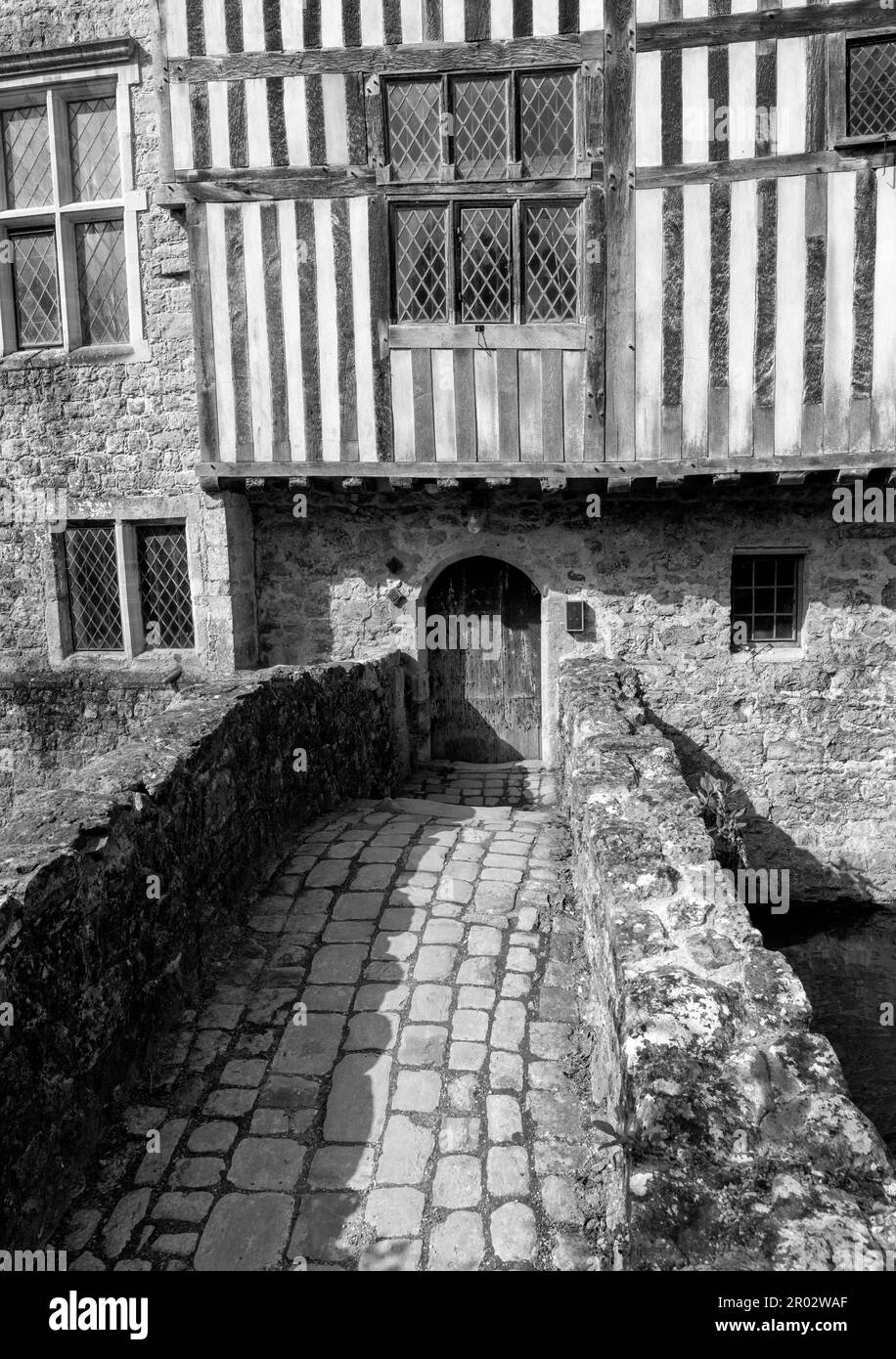 Ightham Mote mittelalterliches Herrenhaus, Mote Road, Ivy Hatch, Sevenoaks, Kent, England, Großbritannien. Stockfoto