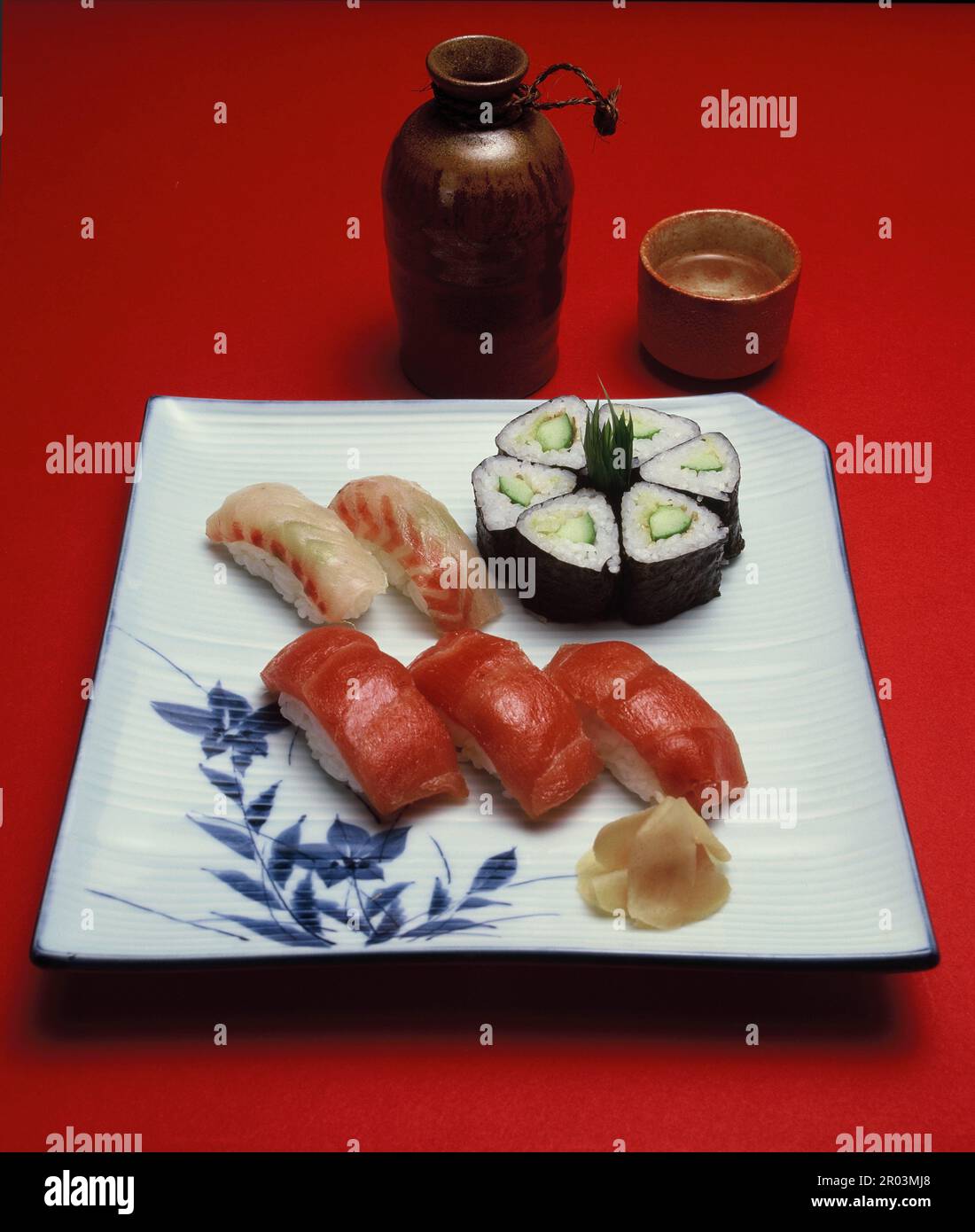 Essensschüssel. Japanisch. Sushi. Stockfoto