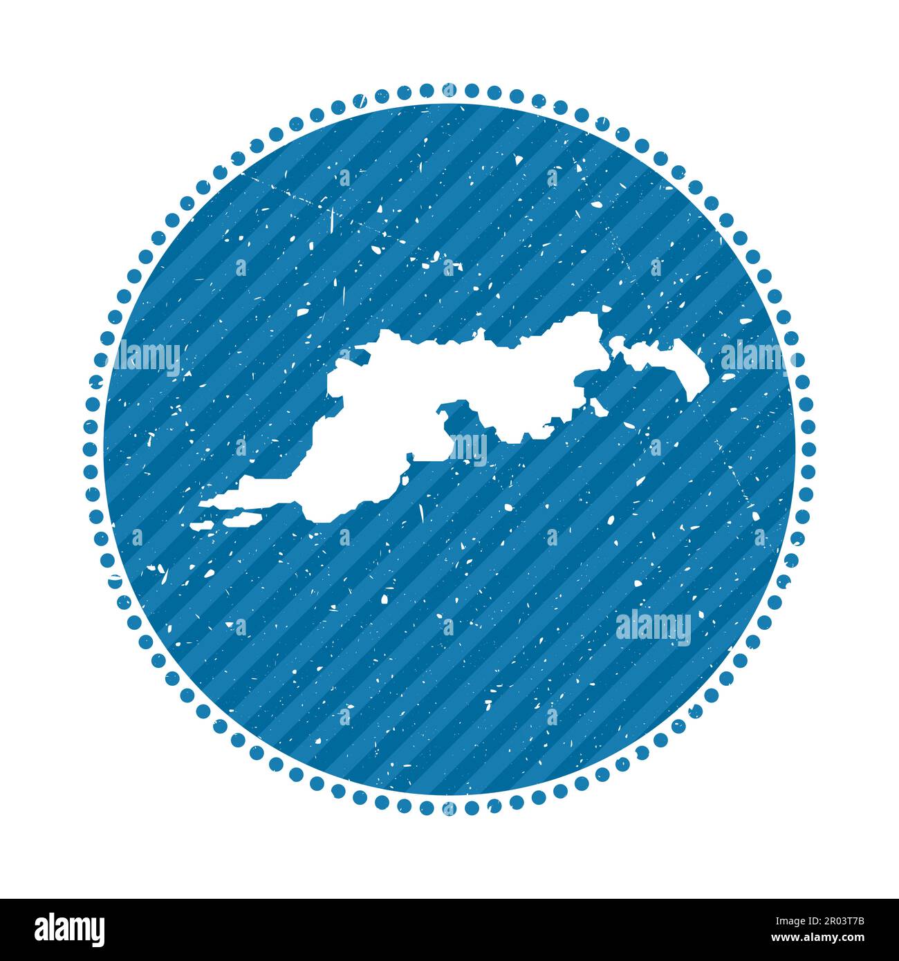 Tortola gestreifter Retro-Reiseaufkleber. Abzeichen mit Karte der Insel, Vektordarstellung. Kann als Abzeichen, Logo, Label, Aufkleber oder Abzeichen des verwendet werden Stock Vektor