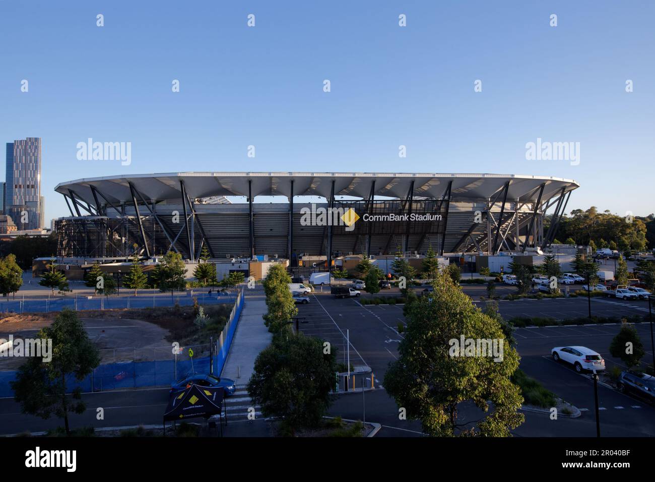 Sydney, Australien. 06. Mai 2023. Ein allgemeiner Überblick über das CommBank Stadium vor dem Endspiel zwischen den Wanderers und dem Sydney FC im CommBank Stadium am 6. Mai 2023 in Sydney, Australien Credit: IOIO IMAGES/Alamy Live News Stockfoto
