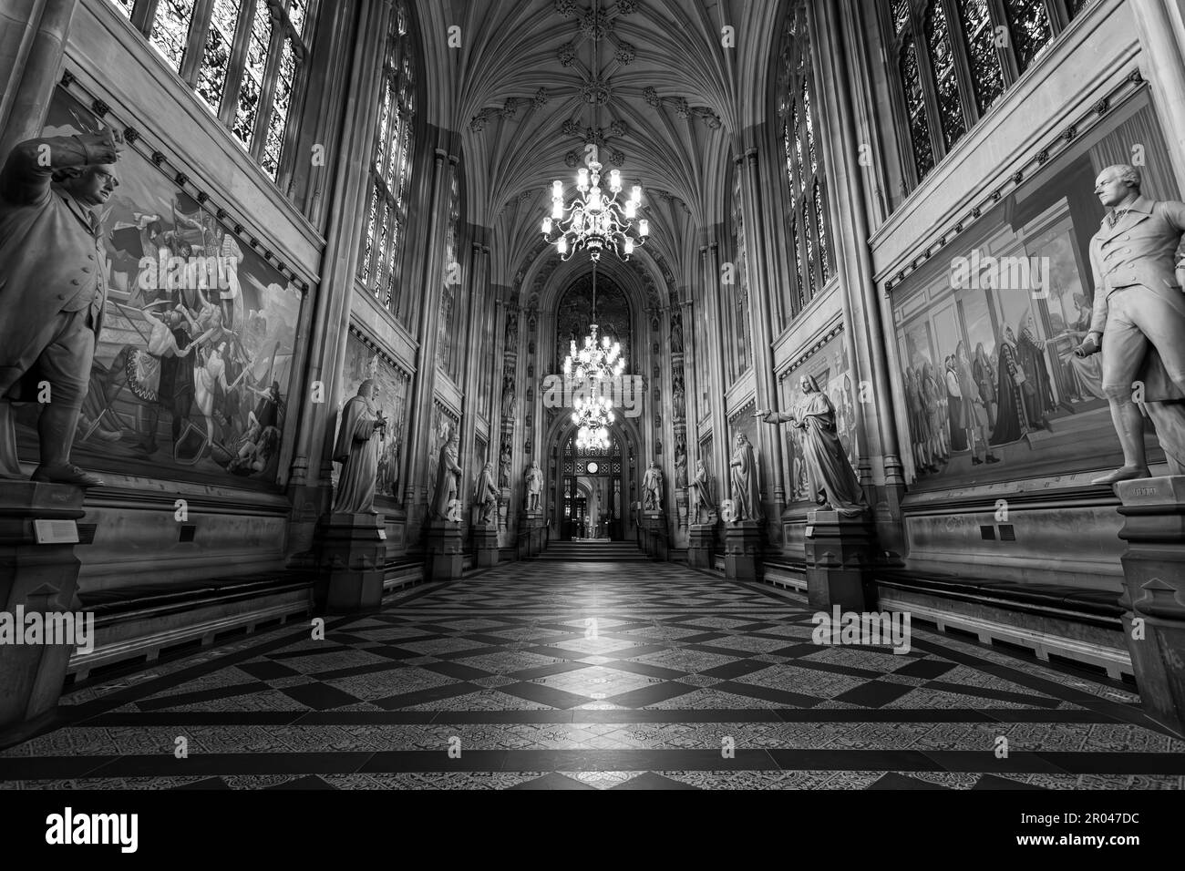 St. Stephens Hall, Westminster Palast. Stockfoto