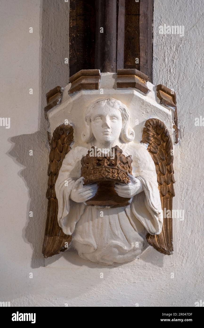 Viktorianische Engelskirche, St. Peter und St. Paul Kirche, Bardwell, Suffolk Stockfoto