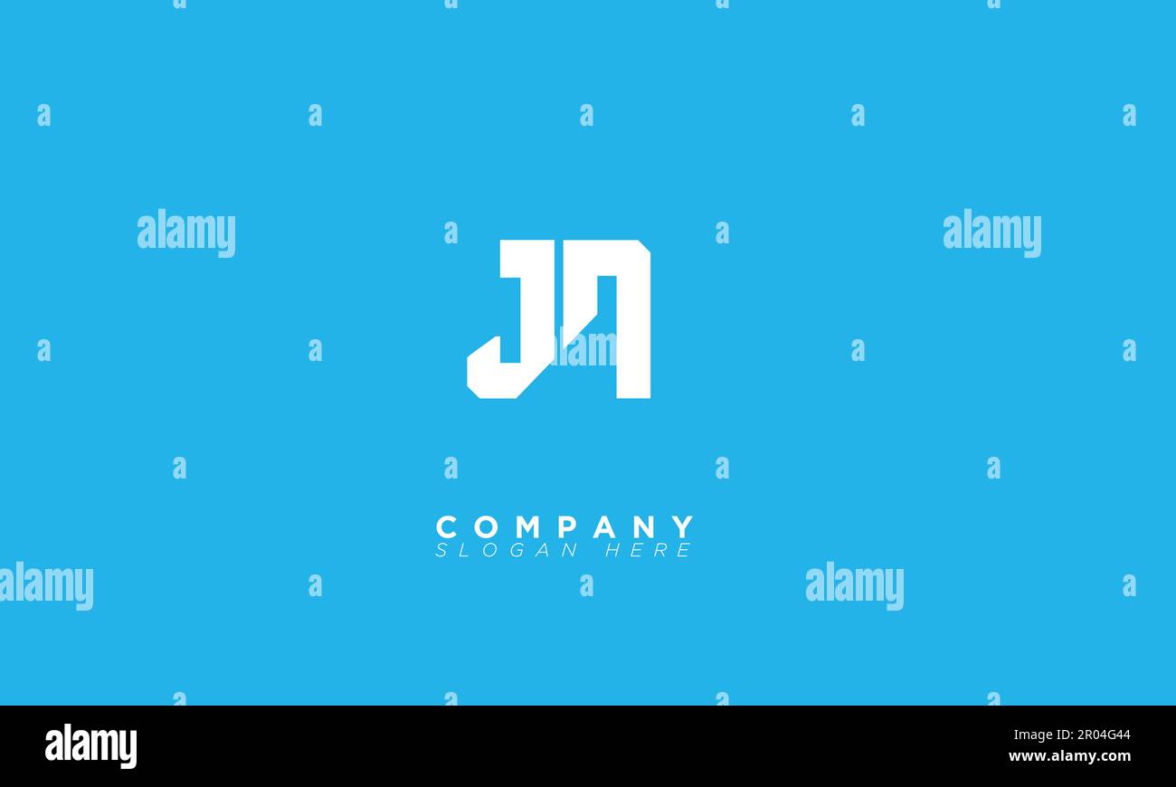 JN Buchstaben Initialen Monogramm Logo Stock Vektor