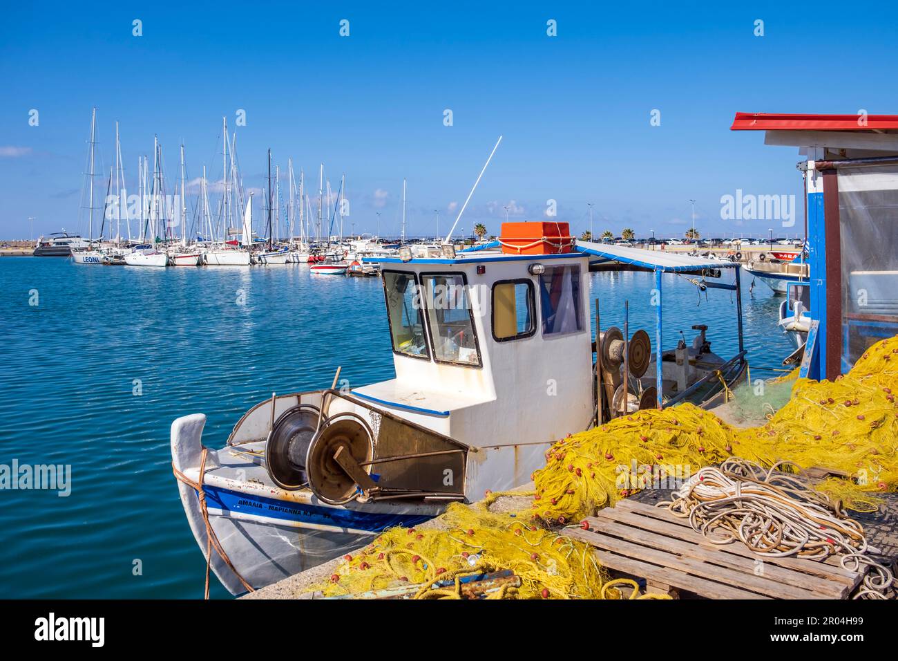 Rethymno Marina, Kreta, Griechenland Stockfoto