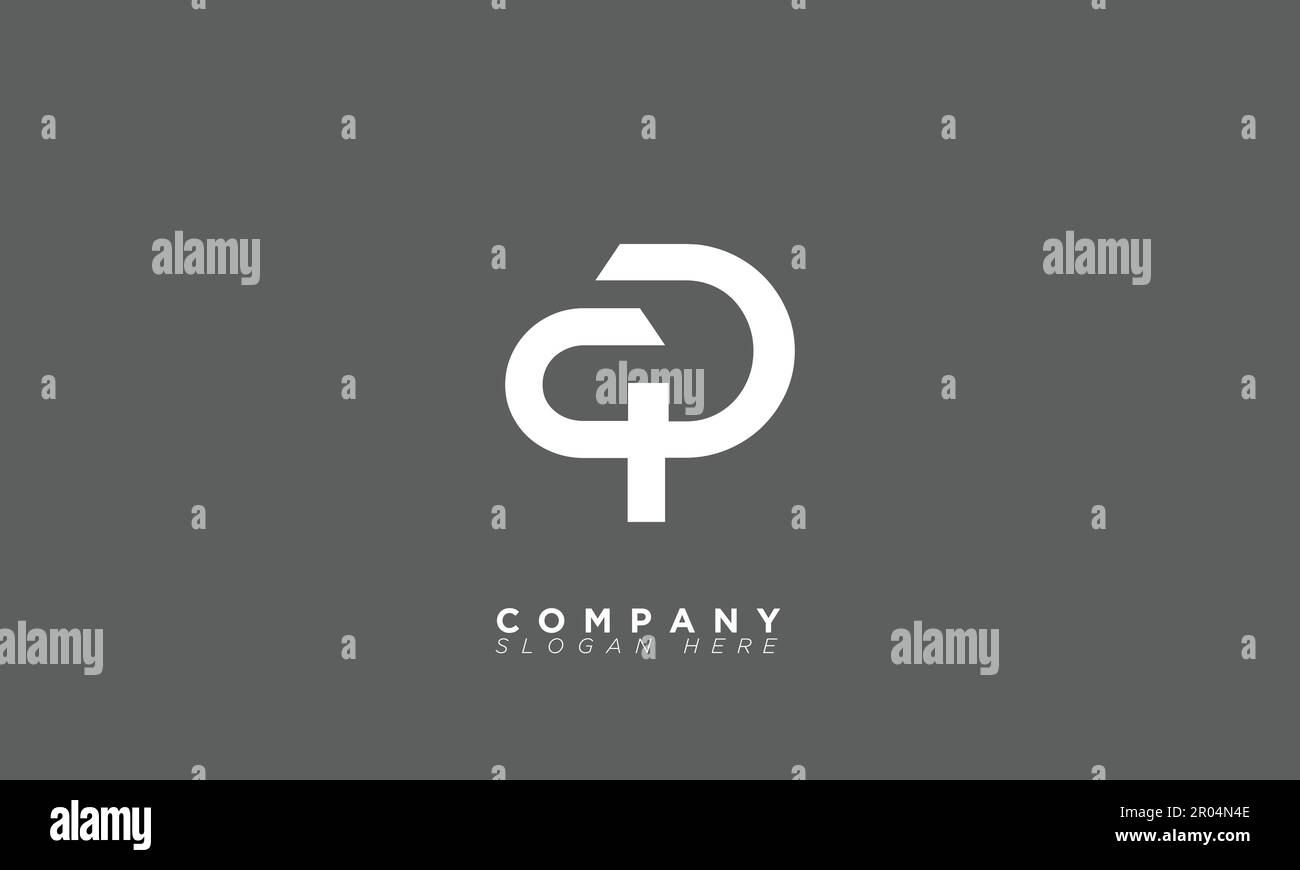 QD-Buchstaben Initialen Monogramm-Logo Stock Vektor