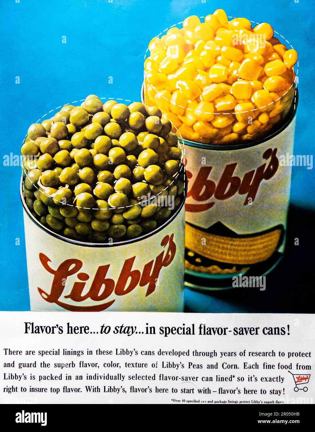 Libbbys Konservenwerbung in einer Zeitschrift, 1965 Stockfoto