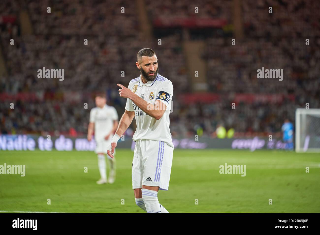 Sevilla, Spanien. 06. Mai 2023. Karim Benzema von Real Madrid CF während des Finales der Copa del Rey zwischen Real Madrid CF und CA Osasuna im Olympiastadion La Cartuja. (Endergebnisse; Real Madrid CF 2:1 CA Osasuna). (Foto: Vicente Vidal Fernandez/SOPA Images/Sipa USA) Guthaben: SIPA USA/Alamy Live News Stockfoto