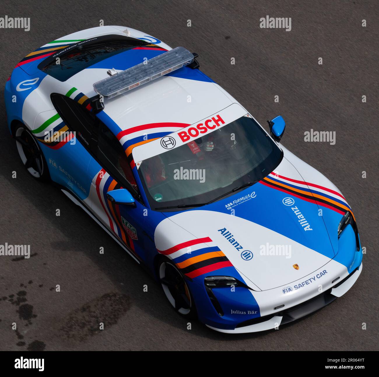 Porsche Taycan Sicherheitswagen Stockfoto