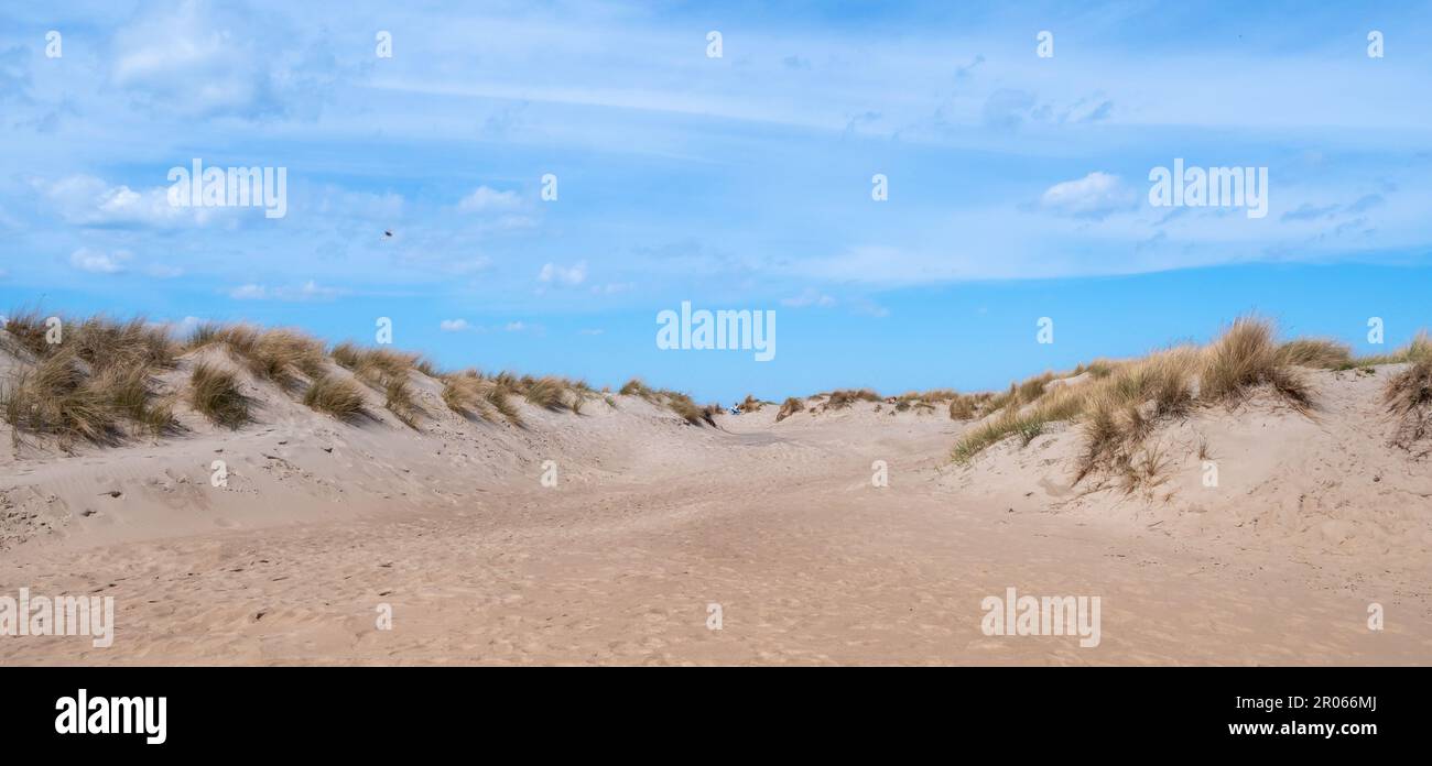 Sanddünen und Himmel über der ostsee Stockfoto