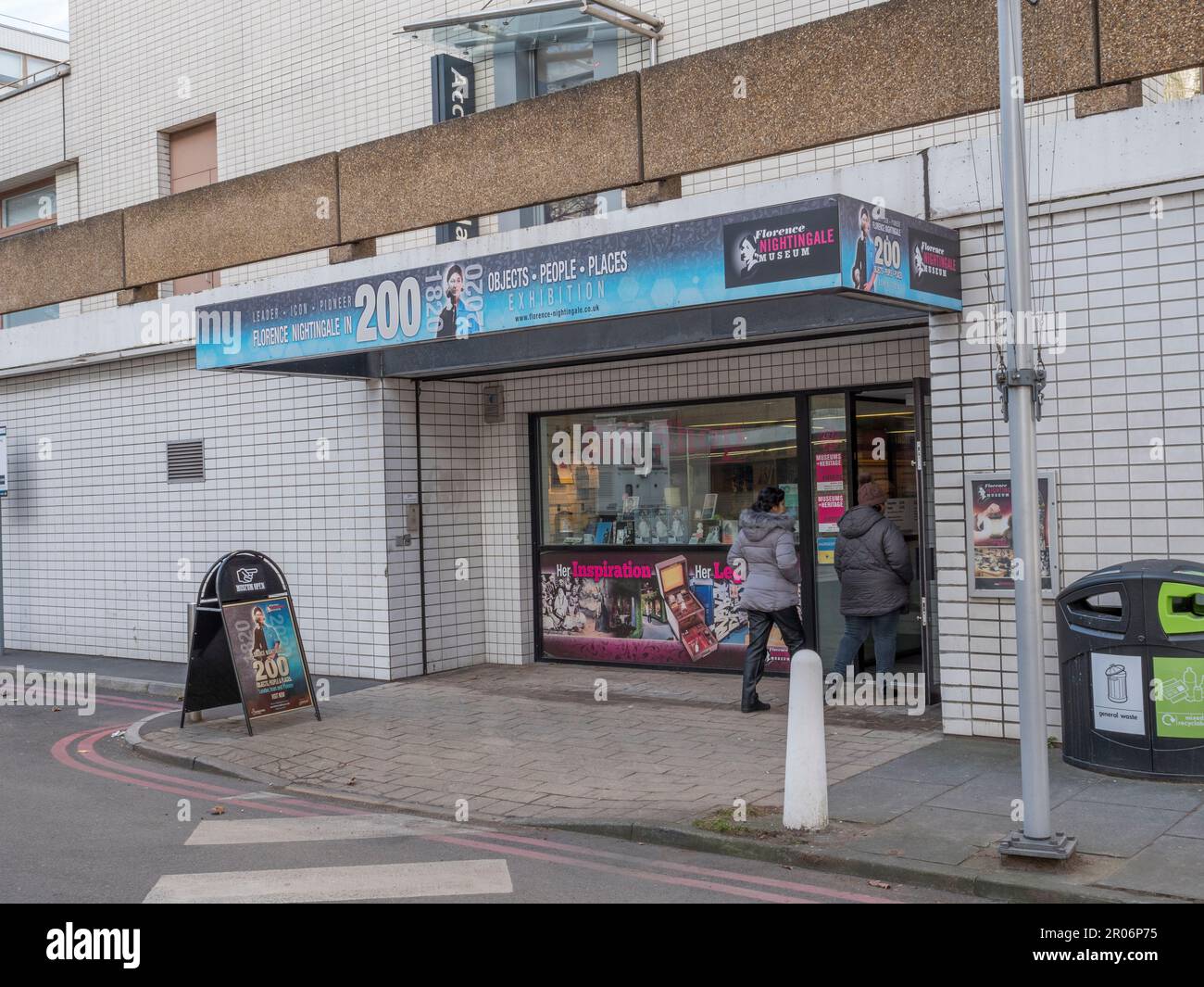 Eintritt zum Florence Nightingale Museum im Zentrum von London, Großbritannien. Stockfoto