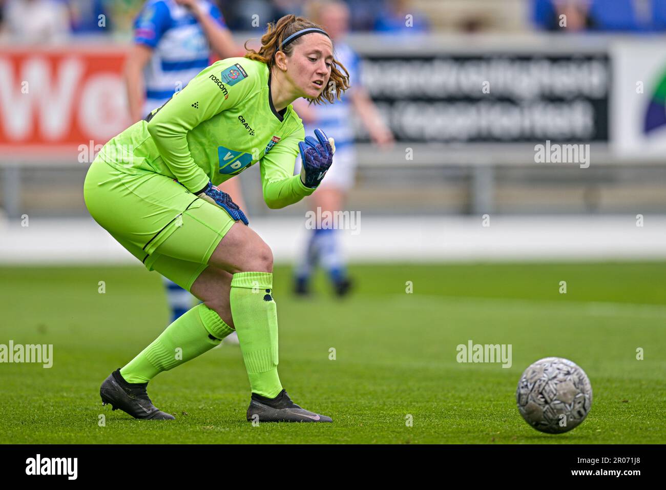 Zwolle, Niederlande. 07. Mai 2023. ZWOLLE, NIEDERLANDE - MAI 7: Torhüterin Tess van der Flier von PEC Zwolle während des niederländischen Spiels Azerion Eredivisie Vrouwen zwischen PEC Zwolle und Ajax im MAC3PARK. Stadion am 7. Mai 2023 in Zwolle, Niederlande (Foto von Jan Mulder/Orange Pictures) Guthaben: Orange Pics BV/Alamy Live News Stockfoto