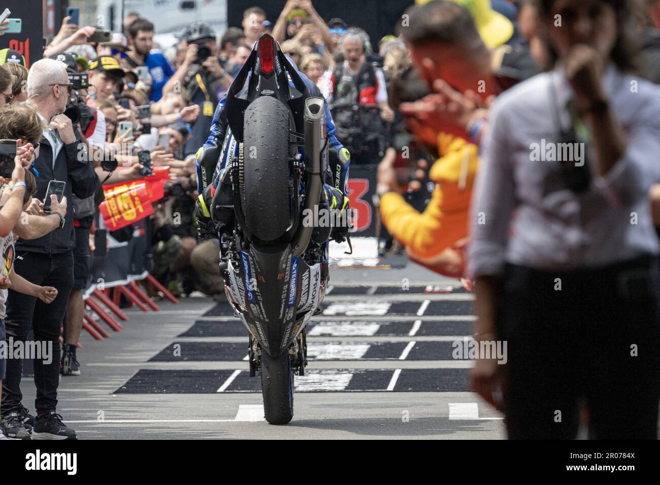 Barcellona, Spanien. 07. Mai 2023. Circuit de Barcelona-Catalunya, Barcellona, Spanien, 07. Mai 2023, Nr. 54 Toprak Razgatlioglu TUR Yamaha YZF R1 Yamaha WorldSBK Team während der Prosecco DOC Catalunya Round FIM Superbike World Championship 2023 - Race2 - World Superbike - SBK Credit: Live Media Publishing Group/Alamy Live News Stockfoto