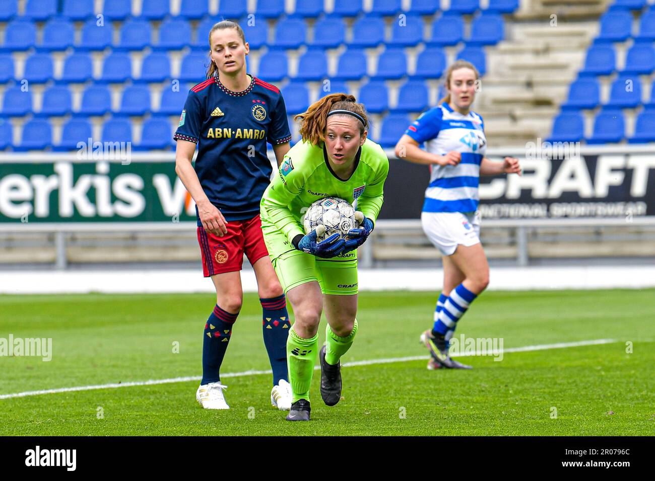 Zwolle, Niederlande. 07. Mai 2023. ZWOLLE, NIEDERLANDE - MAI 7: Torhüterin Tess van der Flier von PEC Zwolle während des niederländischen Spiels Azerion Eredivisie Vrouwen zwischen PEC Zwolle und Ajax im MAC3PARK. Stadion am 7. Mai 2023 in Zwolle, Niederlande (Foto von Jan Mulder/Orange Pictures) Guthaben: Orange Pics BV/Alamy Live News Stockfoto
