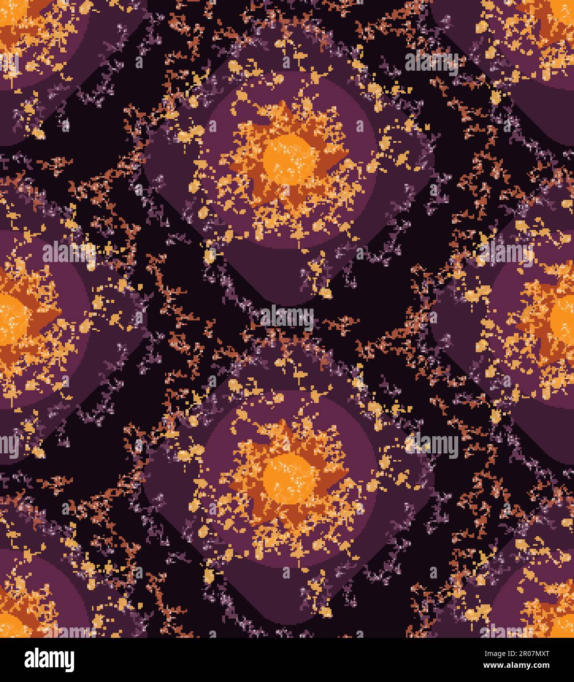 Grunge bunte Halloween geometrische nahtlose Muster. Vektor Stock Vektor