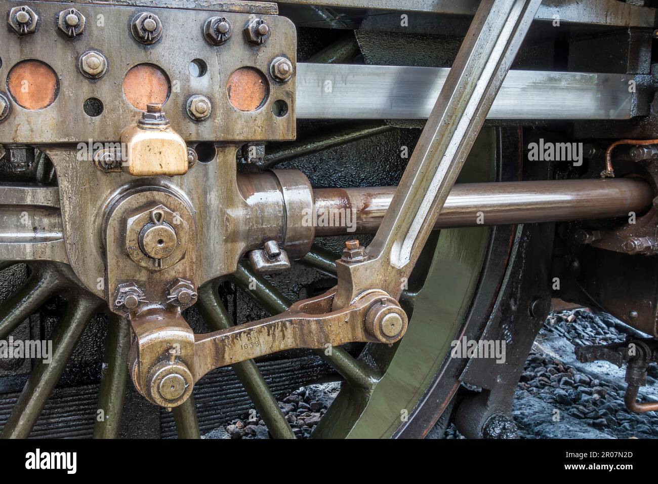Rad der U-Klasse Lok an Sheffield Park station Stockfoto