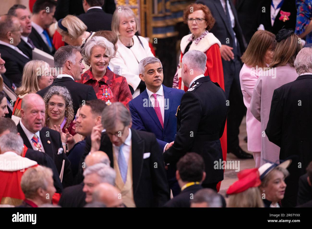 FOTO: JEFF GILBERT, 06. Mai 2023 Mayor of London, Sadiq Khan trifft zur King Charles III Krönung in Westminster Abbey, London, Großbritannien ein Stockfoto