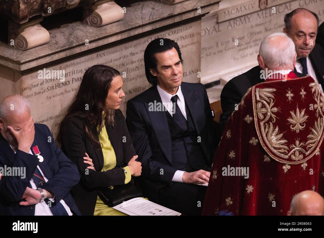 FOTO: JEFF GILBERT, 06. Mai 2023 Nick Cave, Musiker und sein Partner King Charles III. Krönung in Westminster Abbey, London, Großbritannien Stockfoto