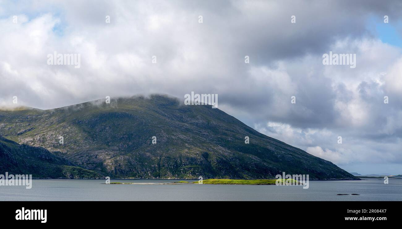 Loch A Siar und Beinn Dubh Panorama, Harris, Isle of Harris, Hebriden, Äußere Hebriden, Westliche Inseln, Schottland, Vereinigtes Königreich, Großbritannien Stockfoto