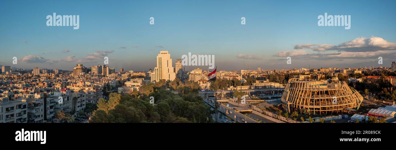 Damaskus, Syrien - Mai 2022: Skyline von Damaskus, Syrien Stockfoto