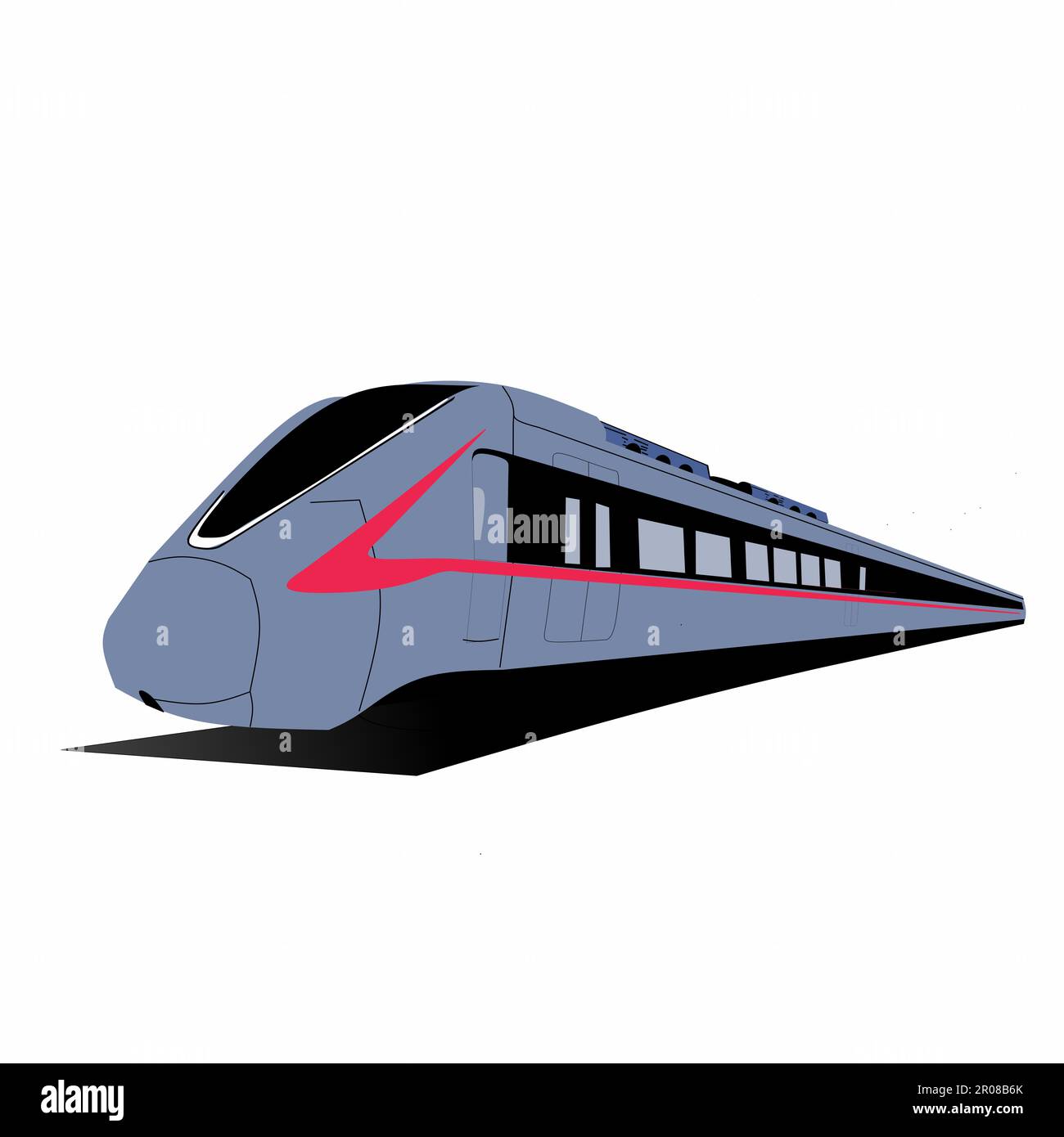 RRTS-ZUGBILDER|Delhi-Meerut Regional Rapid Transit System RRTS Mock Up Illustration| Illustration eines schnellsten elektrischen Hochgeschwindigkeitszugs RapidX in Indien Stockfoto