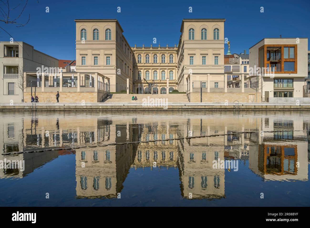 Havelarm, Alte Fahrt, Museum Baberini, Rückseite, Adolf-Miethe-Ufer, Potsdam, Brandenburg, Deutschland Stockfoto