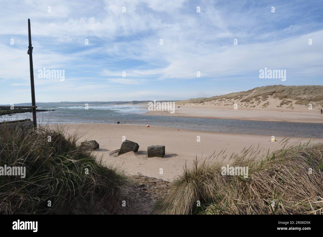 Der Strand in Cruden Bay, Aberdeenshire, Schottland. Stockfoto