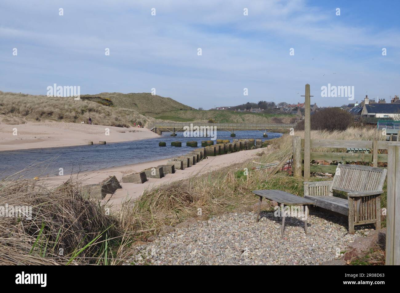 Der Strand in Cruden Bay, Aberdeenshire, Schottland. Stockfoto