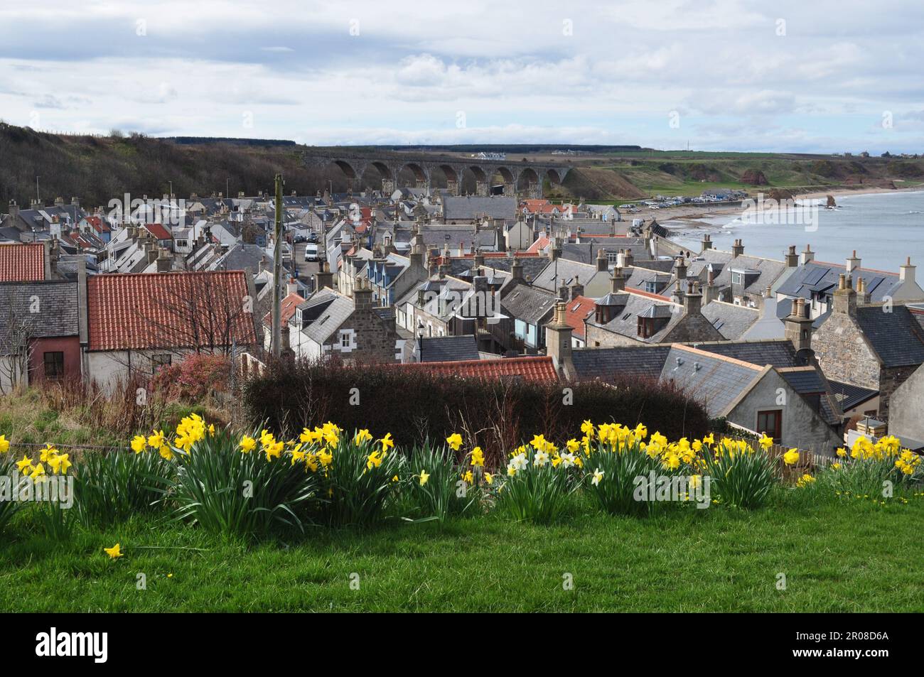 Das Dorf Cullen an der Südseite des Moray Firth, Nordost-Schottland. Stockfoto
