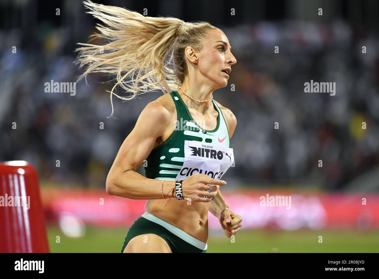 Doha, Katar, 5. Mai 2023. Angleika Cichocka (Polen) tritt während der Diamond League 2023 im Khalifa International Stadium in Doha, Katar, im 1500m. Rennen der Frauen an. 5. Mai 2023. Kredit: Nikola Krstic/Alamy Stockfoto