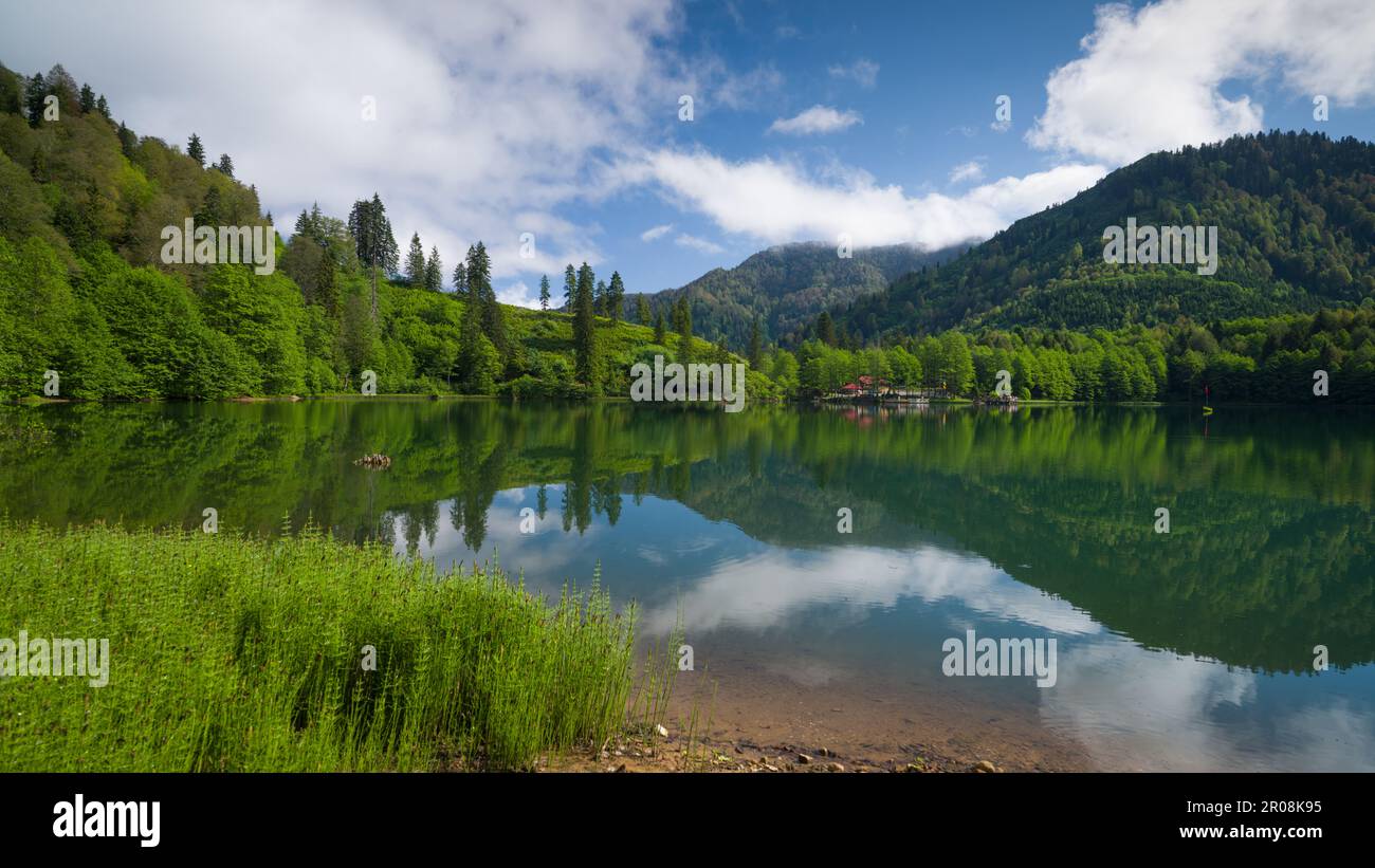 Naturpark Borcka Karagol (Karagöl). Die beliebtesten Reiseziele der Türkei. Wunderbarer Blick auf die Natur. Östliche Schwarzmeerregion. Artvin, Turkiye Stockfoto