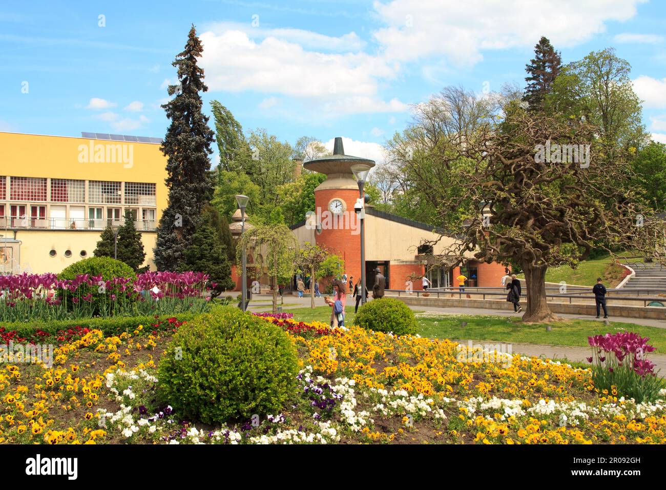 Vrnjacka Banja Stadtzentrum Stockfoto