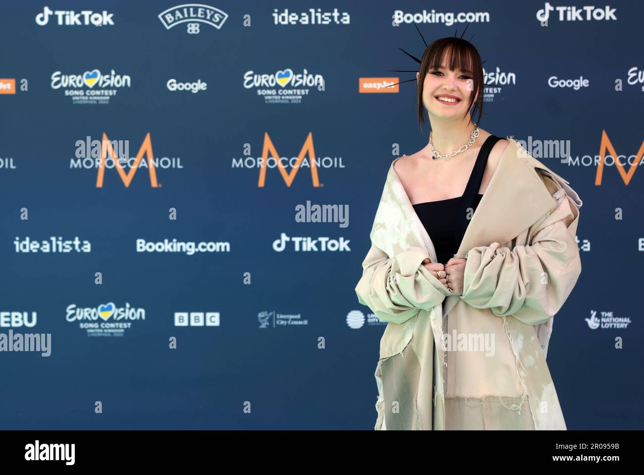 Liverpool, Großbritannien. 07. Mai 2023. Alika nimmt an der Big Eurovision Welcome Party der National Lottery in der St. George's Hall in Liverpool, Großbritannien, Teil. Foto: Sanjin Strukic/PIXSELL Credit: Pixsell/Alamy Live News Stockfoto