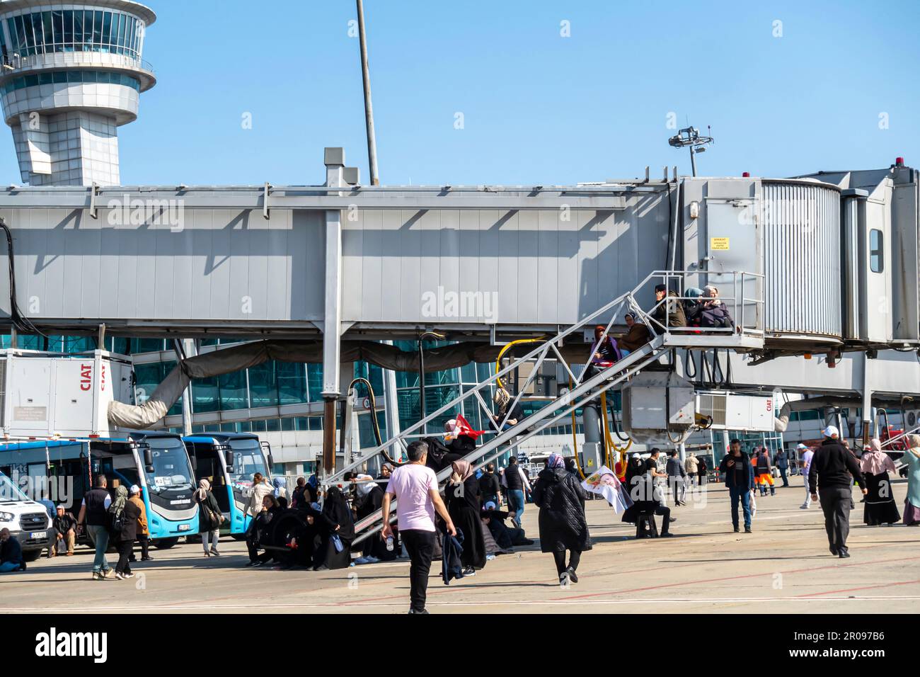 Flughafen Atatürk Istanbul Türkei, inzwischen außer Betrieb für Kundgebungen und Veranstaltungen Stockfoto
