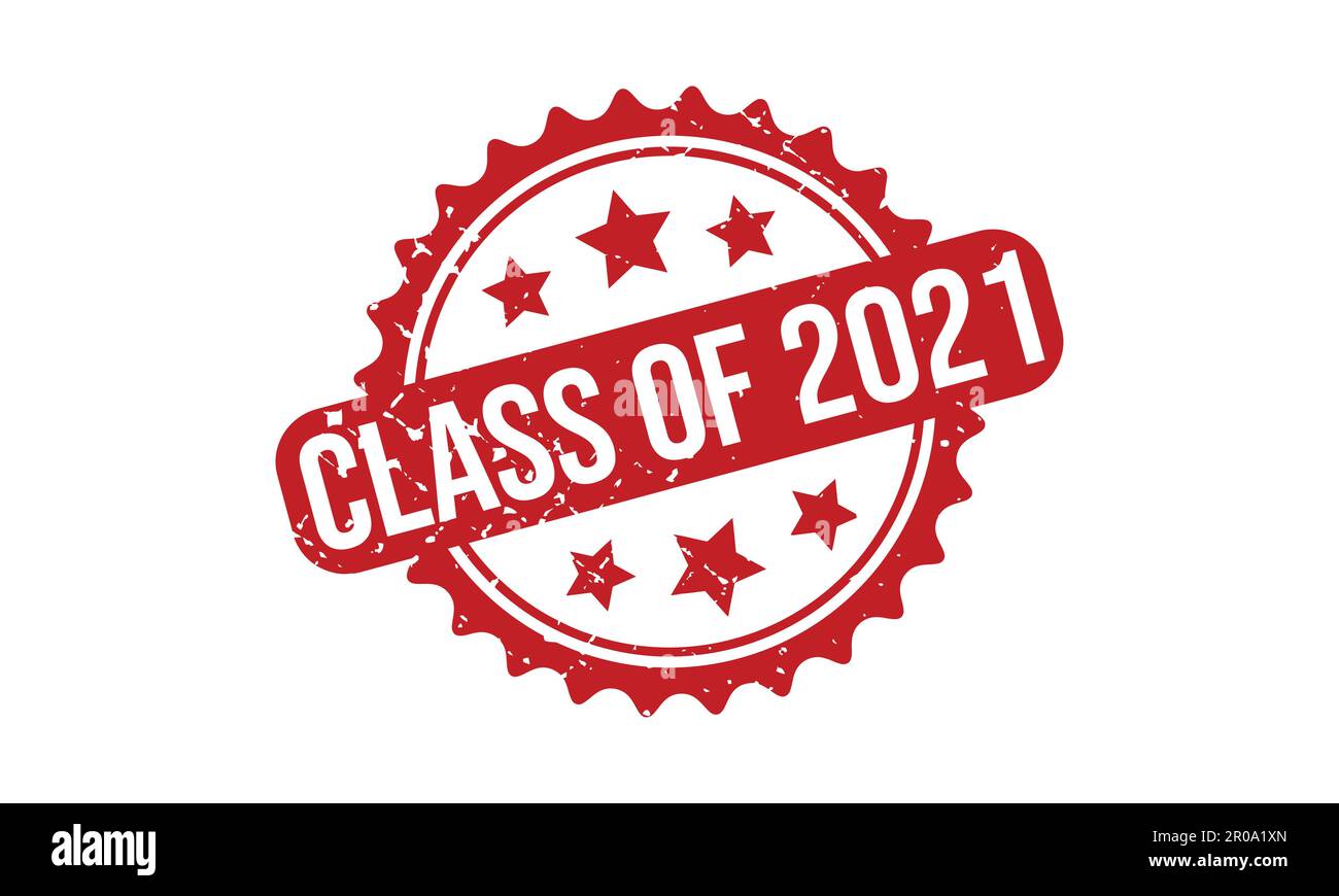 Klasse des 2021-Stempels aus Gummi. Abbildung der Klasse des 2021-Dichtungsvektors des Grunge-Stempels Stock Vektor