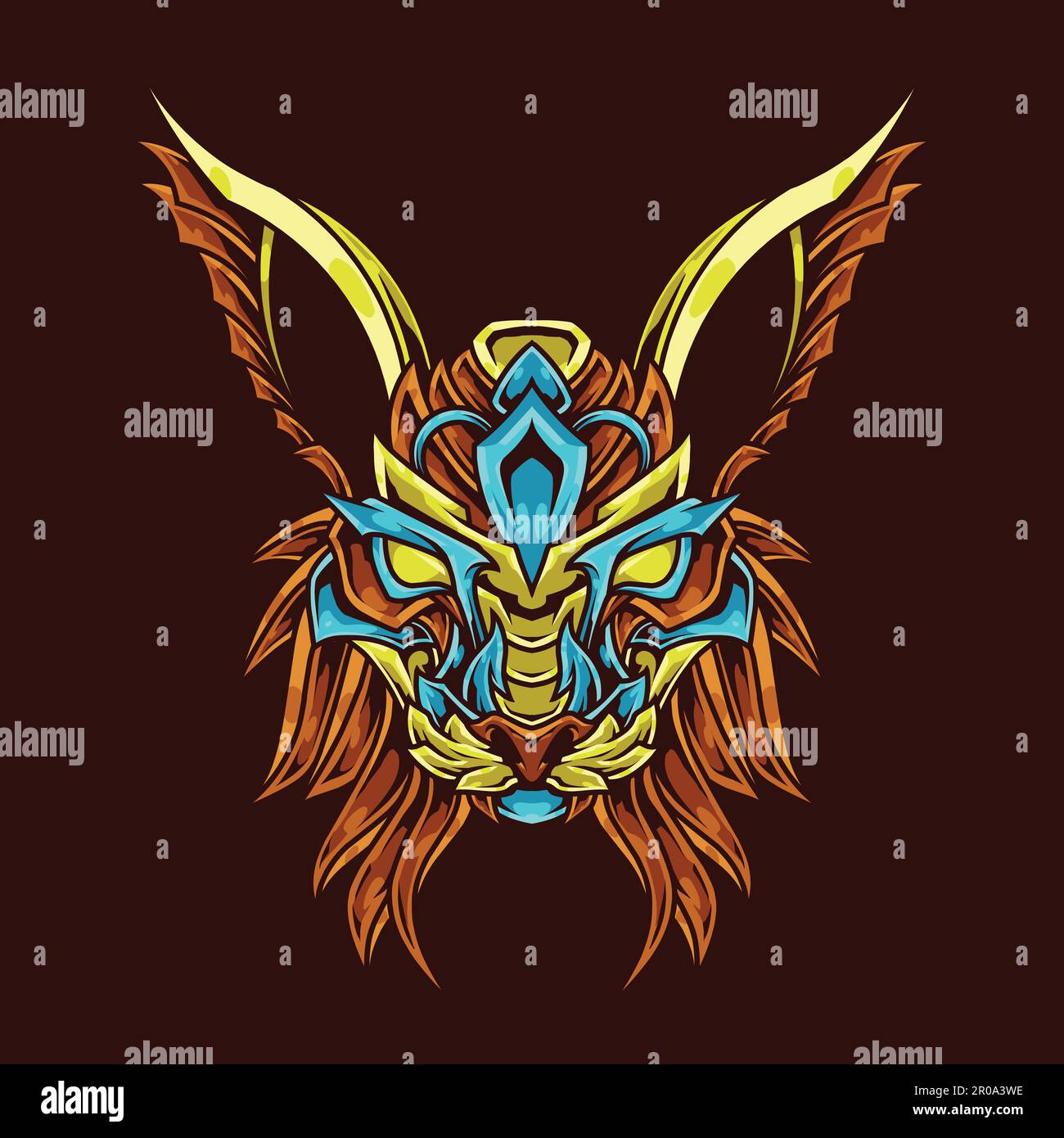 luchs-Katzenkopf-Vektor Stock Vektor