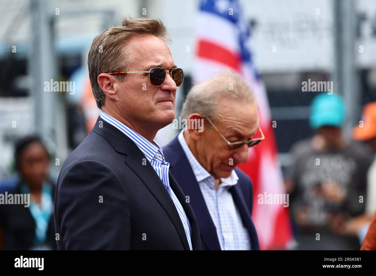 Miami, USA. 07. Mai 2023. Tom Garfinkel (USA) Vice Chairman, President und Chief Executive Officer der Miami Dolphins and Hard Rock Stadium in the Grid. 07.05.2023. Formel-1-Weltmeisterschaft, Rd 5, Miami Grand Prix, Miami, Florida, USA, Wettkampftag. Das Foto sollte wie folgt lauten: XPB/Press Association Images. Kredit: XPB Images Ltd/Alamy Live News Stockfoto