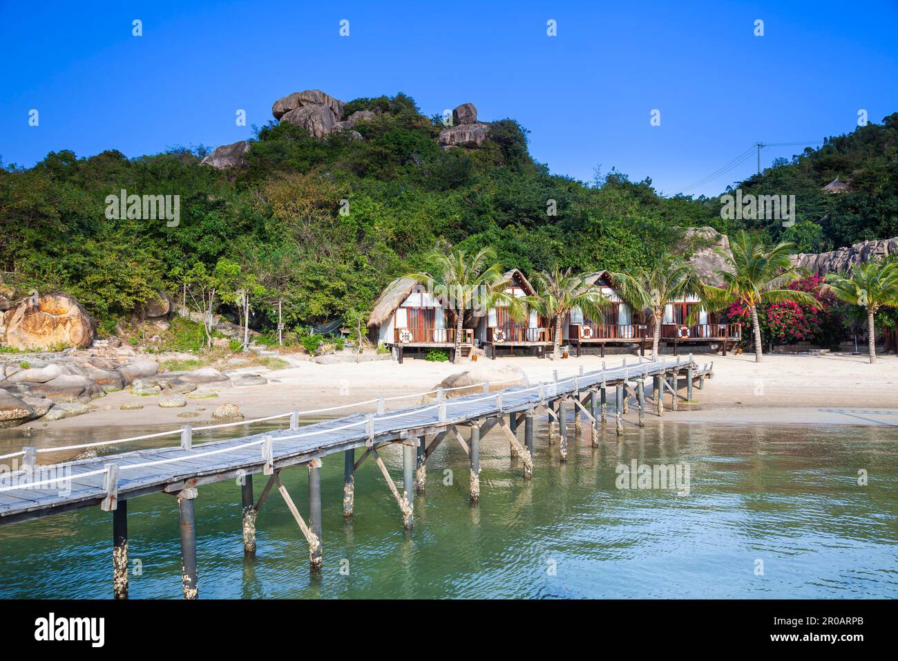 Strand in Sao Bien, Provinz Ninh Thuan, Vietnam, Asien Stockfoto
