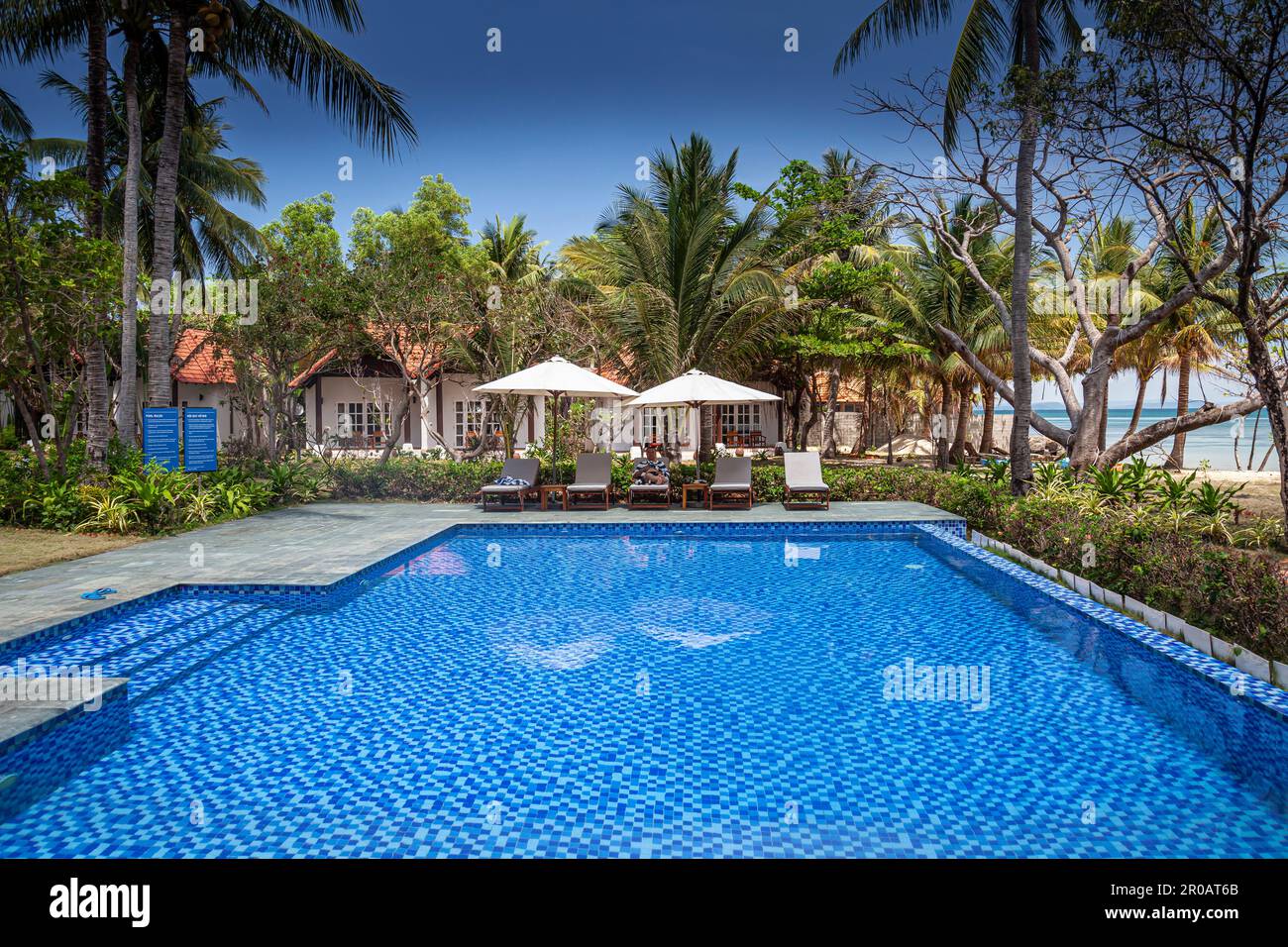 Swimmingpool des Peppercorn Beach Resort, Insel Phu Quoc, Phu Quoc, Vietnam, Asien Stockfoto